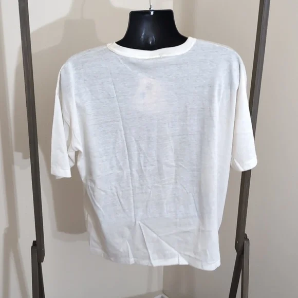 Softwear| NWT NHL Vintage Calgary Flames White Short Sleeved T-shirt Cropped - Picture 6 of 14